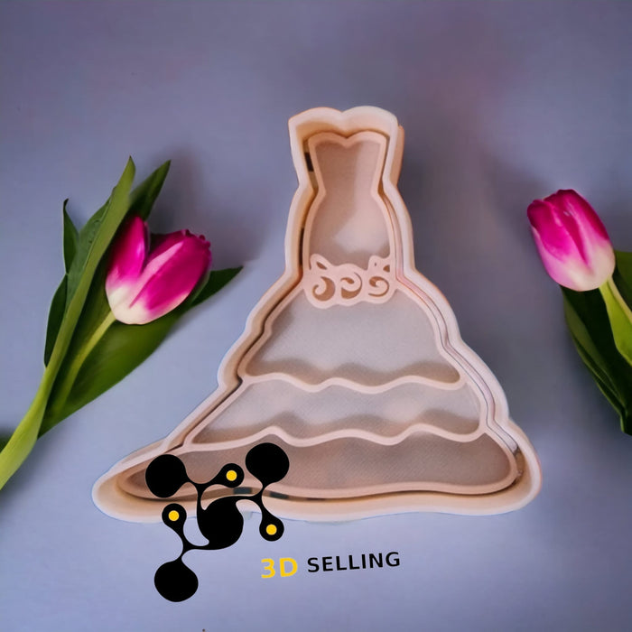 3d Selling Casa, arredamento e bricolage:Articoli per cucina e bar:Accessori per pasticceria:Altro accessori per pasticceria Abito Sposa Mod3