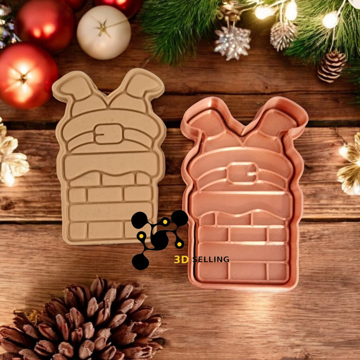 3d Selling Casa, arredamento e bricolage:Articoli per cucina e bar:Accessori per pasticceria:Altro accessori per pasticceria Babbo Natale in camino
