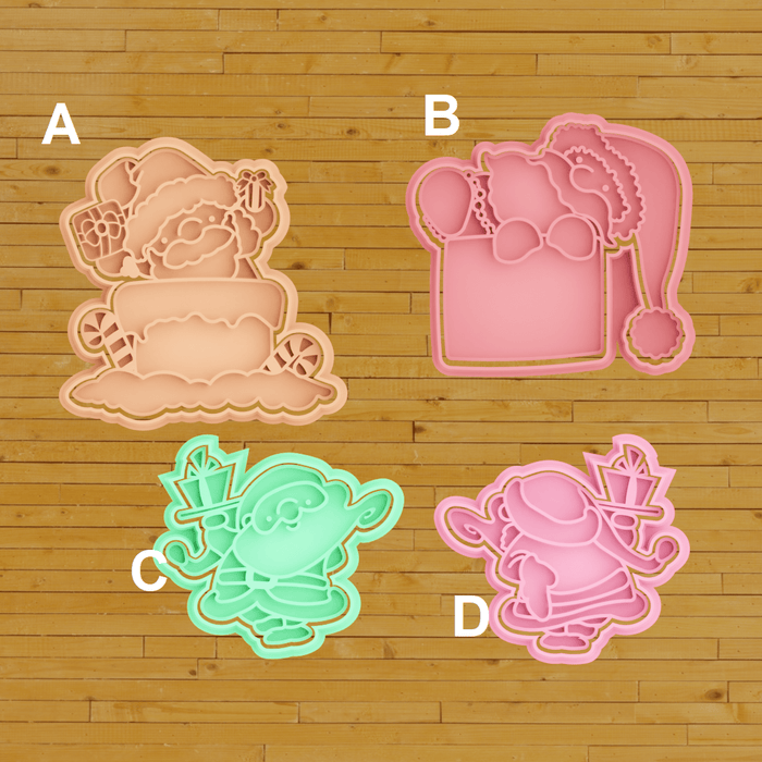 3d Selling Casa, arredamento e bricolage:Articoli per cucina e bar:Accessori per pasticceria:Altro accessori per pasticceria Babbo Natale set 4 pezzi