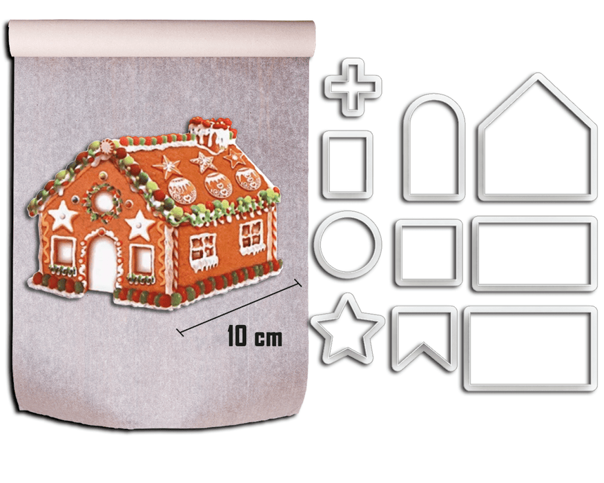 3d Selling Casa, arredamento e bricolage:Articoli per cucina e bar:Accessori per pasticceria:Altro accessori per pasticceria Casa Natalizia 10cm