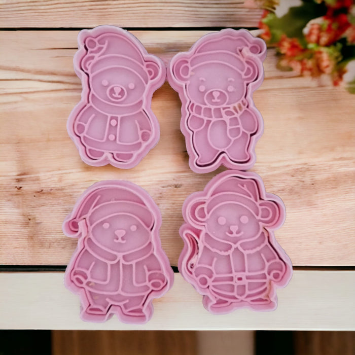 3d Selling Casa, arredamento e bricolage:Articoli per cucina e bar:Accessori per pasticceria:Altro accessori per pasticceria Kit Completo 4 pezzi Kit Favolosi Amici di Natale 8.5cm