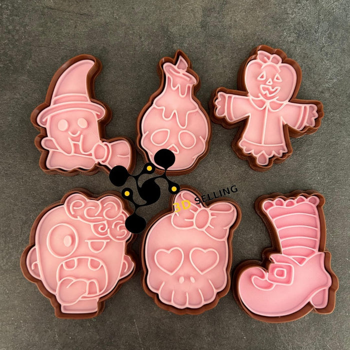 3d Selling Casa, arredamento e bricolage:Articoli per cucina e bar:Accessori per pasticceria:Altro accessori per pasticceria Kit Completo 6 pezzi Kit Tagliabiscotti Halloween 8cm