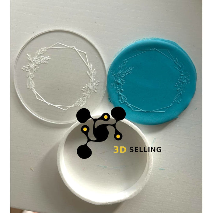 3d Selling Casa, arredamento e bricolage:Articoli per cucina e bar:Accessori per pasticceria:Altro accessori per pasticceria stampo in acrilico + cutter Cornice con foglie Mod3