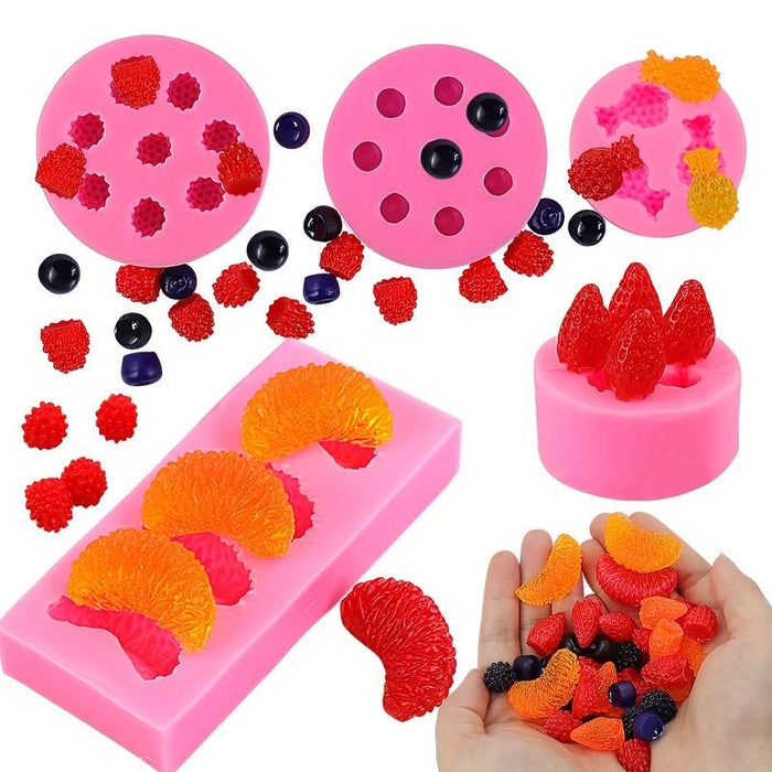 3d Selling Casa, arredamento e bricolage:Articoli per cucina e bar:Accessori per pasticceria:Altro accessori per pasticceria Stampo in silicone frutti misti 5 pezzi