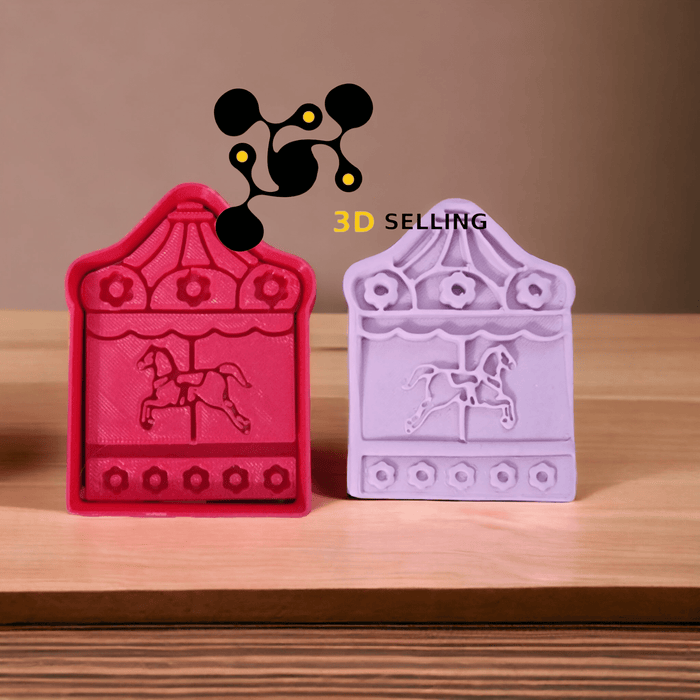 3d Selling Cavallo con giostrina embosser in rilievo