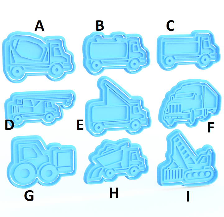 3d Selling cookie cutter Camion Misti set 9 pezzi