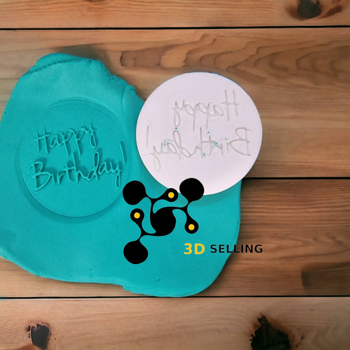 3d Selling cookie cutter Happy Birthday Embosser