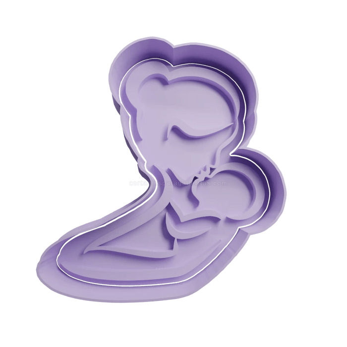 3d Selling cookie cutter Mamma con figlio