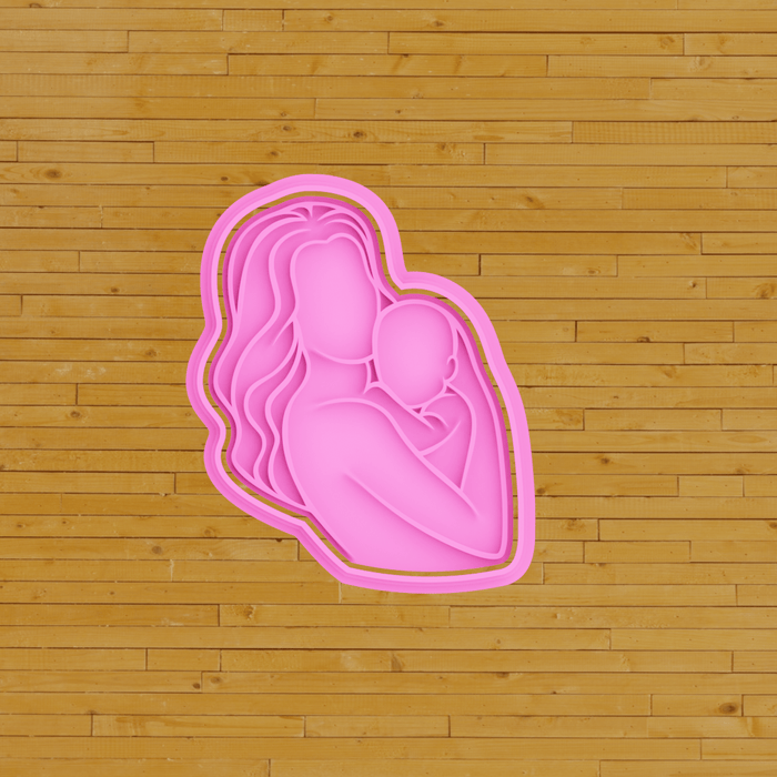 3d Selling cookie cutter Mamma con figlio