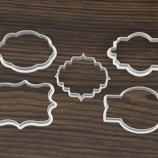 3d Selling cookie cutter Set 5 cornici miste 8CM