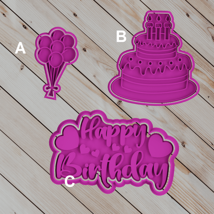 3d Selling Happy Birthday set 3 pezzi