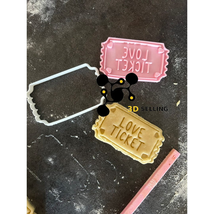 3d Selling Love Ticket 8cm