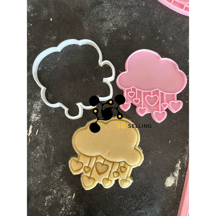 3d Selling Nuvola con cuori 8cm