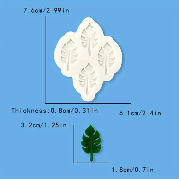 3dselling Casa, arredamento e bricolage:Articoli per cucina e bar:Accessori per pasticceria:Altro accessori per pasticceria Monstera Stampo in silicone foglie Tropicali