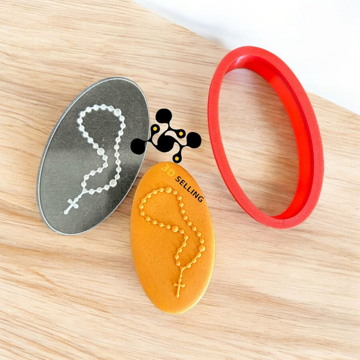 3dselling Casa, arredamento e bricolage:Articoli per cucina e bar:Accessori per pasticceria:Altro accessori per pasticceria Rosario in rilievo in acrilico 6cm