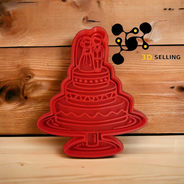 3dselling Casa, arredamento e bricolage:Articoli per cucina e bar:Accessori per pasticceria:Altro accessori per pasticceria Torta Nuziale con sposini