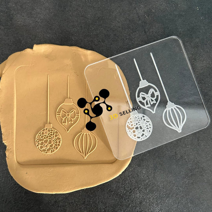 seling3d Casa, arredamento e bricolage:Articoli per cucina e bar:Accessori per pasticceria:Altro accessori per pasticceria Palline natalizie in rilievo