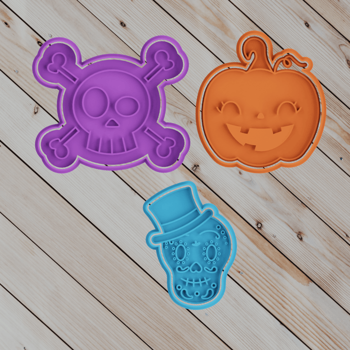 seling3d Casa, arredamento e bricolage:Articoli per cucina e bar:Accessori per pasticceria:Altro accessori per pasticceria Set Halloween 3 pezzi 8cm