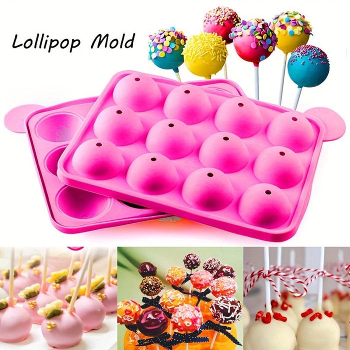 seling3d Casa, arredamento e bricolage:Articoli per cucina e bar:Accessori per pasticceria:Decorazioni torte e topper:Cake topper Stampo in silicone per cake Pops