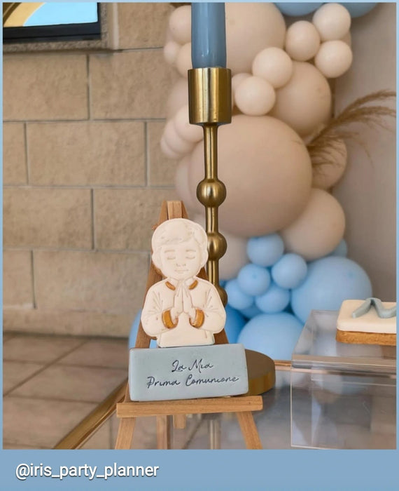 Selling 3D Casa, arredamento e bricolage:Articoli per cucina e bar:Accessori per pasticceria:Altro accessori per pasticceria Bimbo che prega segnaposto 9cm