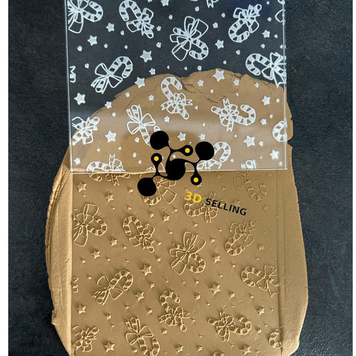 Selling 3D Casa, arredamento e bricolage:Articoli per cucina e bar:Accessori per pasticceria:Altro accessori per pasticceria Candy cane Pattern in acrilico in rilievo 10*10