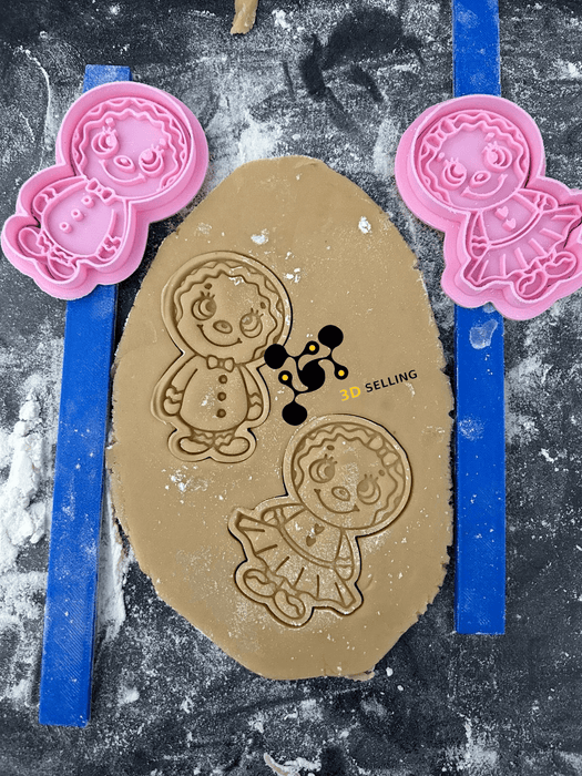 selling 3d Casa, arredamento e bricolage:Articoli per cucina e bar:Accessori per pasticceria:Altro accessori per pasticceria Coppia di Gingerbreads 8cm