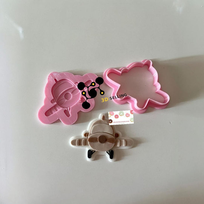 SELLING3D Casa, arredamento e bricolage:Articoli per cucina e bar:Accessori per pasticceria:Altro accessori per pasticceria Aereo safari stampo per biscotti in 3D 8cm