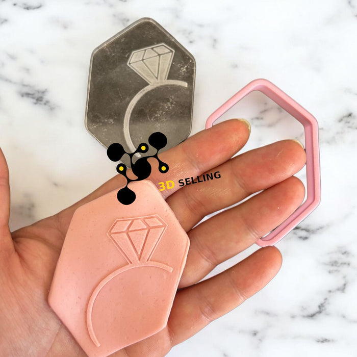 SELLING3D Casa, arredamento e bricolage:Articoli per cucina e bar:Accessori per pasticceria:Altro accessori per pasticceria Anello cookie cutter in rilievo