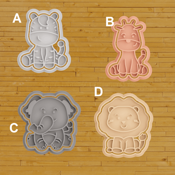 Selling3D Casa, arredamento e bricolage:Articoli per cucina e bar:Accessori per pasticceria:Altro accessori per pasticceria Animali della giungla 4 pezzi