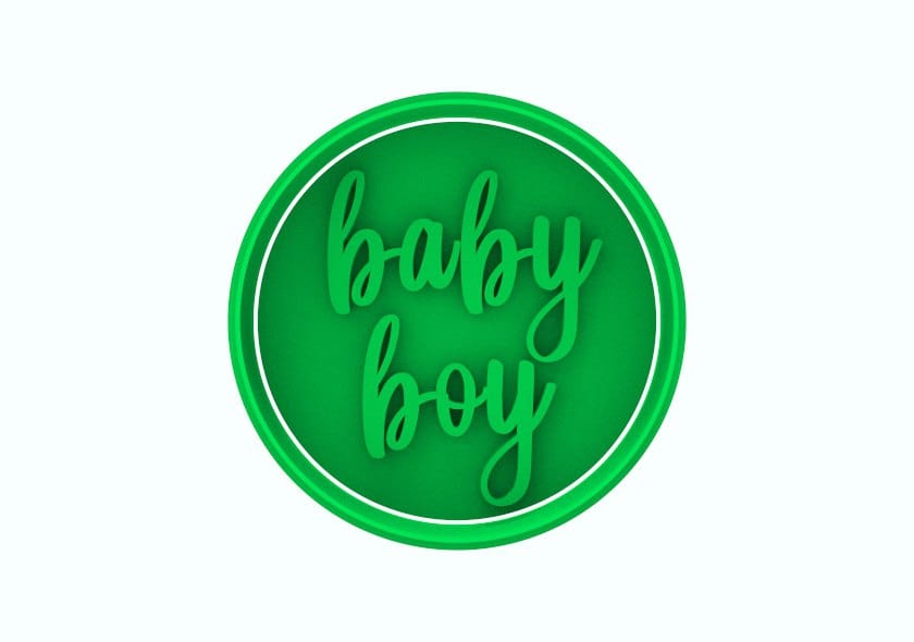 Selling3D Casa, arredamento e bricolage:Articoli per cucina e bar:Accessori per pasticceria:Altro accessori per pasticceria Baby Boy timbro 8cm