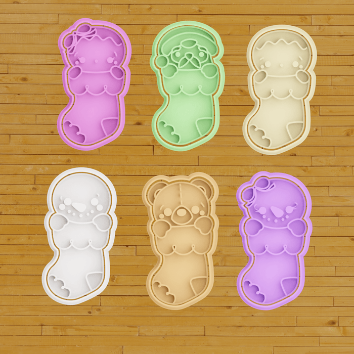 Selling3D Casa, arredamento e bricolage:Articoli per cucina e bar:Accessori per pasticceria:Altro accessori per pasticceria Calze Natalizie 8cm