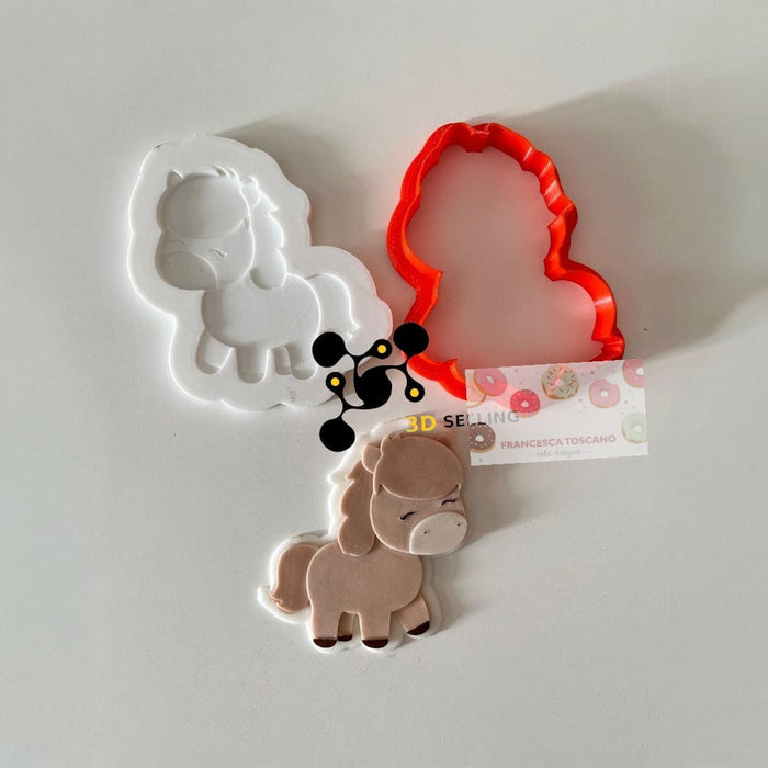 SELLING3D Casa, arredamento e bricolage:Articoli per cucina e bar:Accessori per pasticceria:Altro accessori per pasticceria Cavallo stampo in 3D 8.5cm