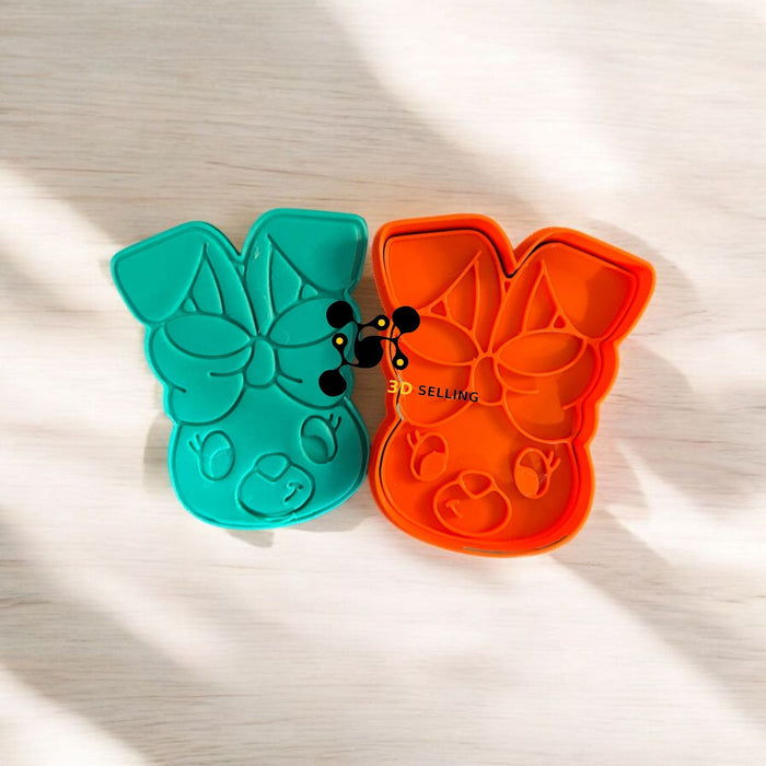 SELLING3D Casa, arredamento e bricolage:Articoli per cucina e bar:Accessori per pasticceria:Altro accessori per pasticceria Coniglietta con fiocco