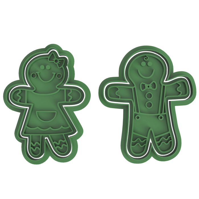 Selling3D Casa, arredamento e bricolage:Articoli per cucina e bar:Accessori per pasticceria:Altro accessori per pasticceria Coppia di gingerbread 8,5cm
