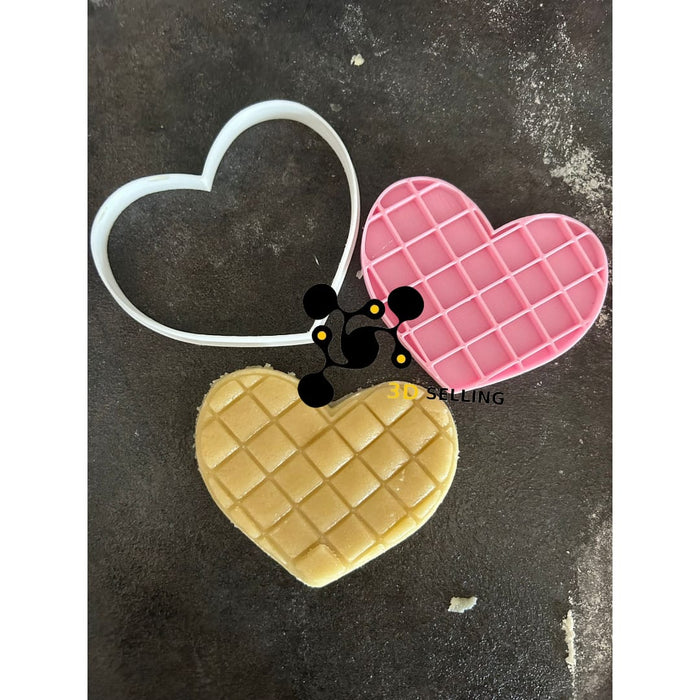 Selling3D Casa, arredamento e bricolage:Articoli per cucina e bar:Accessori per pasticceria:Altro accessori per pasticceria Cuore Waffle Mod2