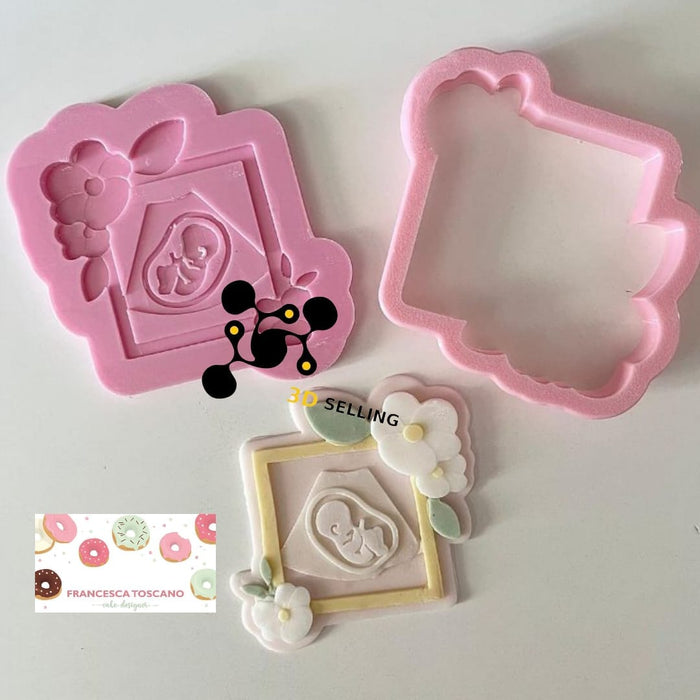 SELLING3D Casa, arredamento e bricolage:Articoli per cucina e bar:Accessori per pasticceria:Altro accessori per pasticceria Ecografia stampo in 3D 8cm