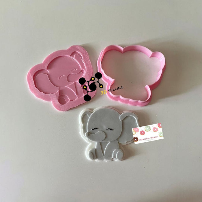 SELLING3D Casa, arredamento e bricolage:Articoli per cucina e bar:Accessori per pasticceria:Altro accessori per pasticceria Elefante stampo per biscotti in 3D 8cm