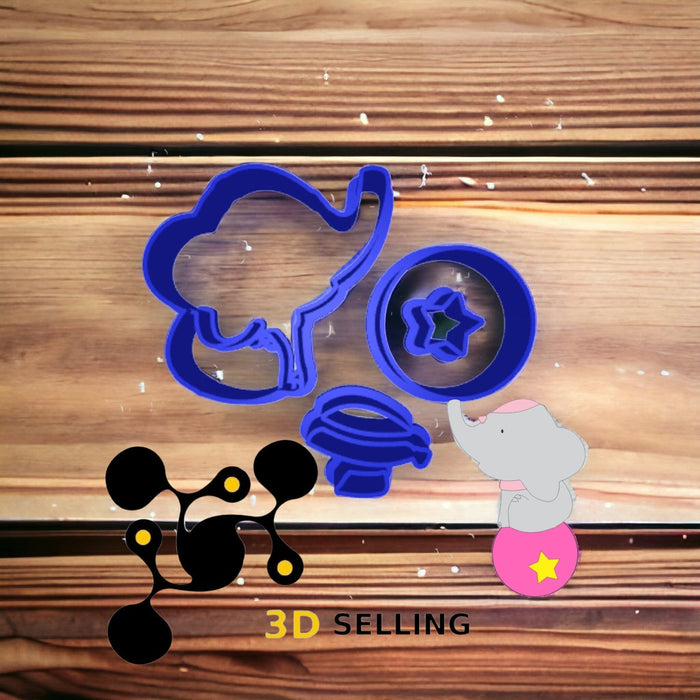 Selling3D Casa, arredamento e bricolage:Articoli per cucina e bar:Accessori per pasticceria:Altro accessori per pasticceria Elefantino del circo scomponibile