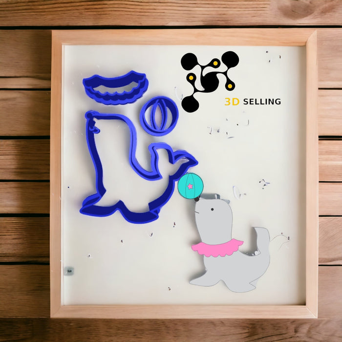 Selling3D Casa, arredamento e bricolage:Articoli per cucina e bar:Accessori per pasticceria:Altro accessori per pasticceria Foca del circo scomposta