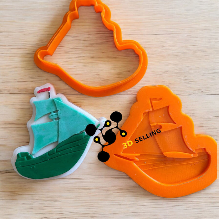 SELLING3D Casa, arredamento e bricolage:Articoli per cucina e bar:Accessori per pasticceria:Altro accessori per pasticceria Galeone stampo in 3D 8.5cm