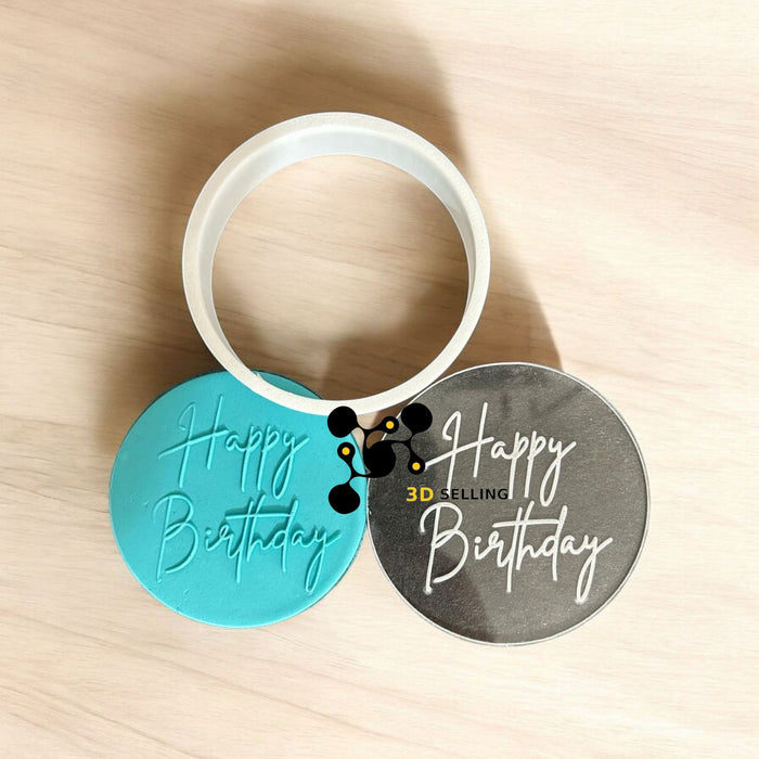 selling3D Casa, arredamento e bricolage:Articoli per cucina e bar:Accessori per pasticceria:Altro accessori per pasticceria Happy Birthday compleanno in acrilico effetto rilievo