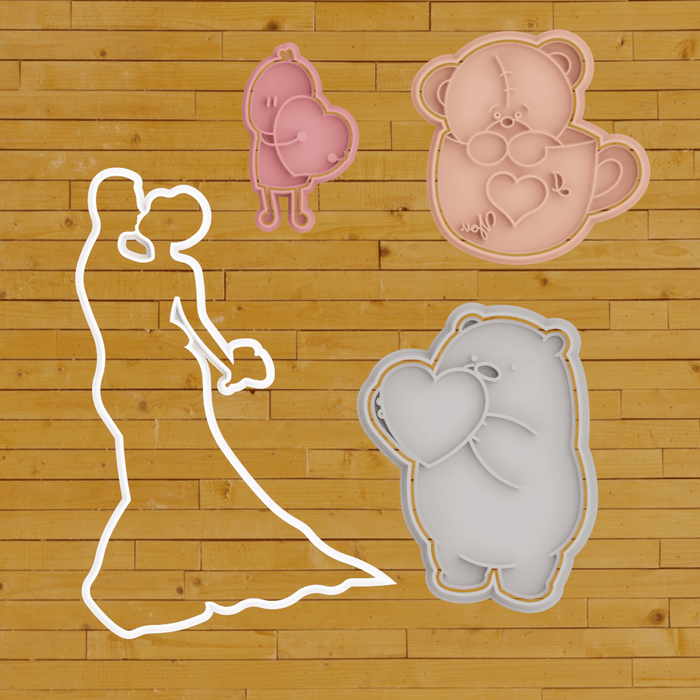 Selling3D Casa, arredamento e bricolage:Articoli per cucina e bar:Accessori per pasticceria:Altro accessori per pasticceria Kit Cookie cutter Eterno Amore