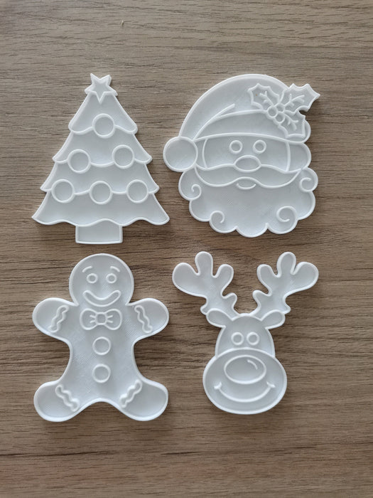 Selling3D Casa, arredamento e bricolage:Articoli per cucina e bar:Accessori per pasticceria:Altro accessori per pasticceria Kit Natalizio 4 pezzi 8cm