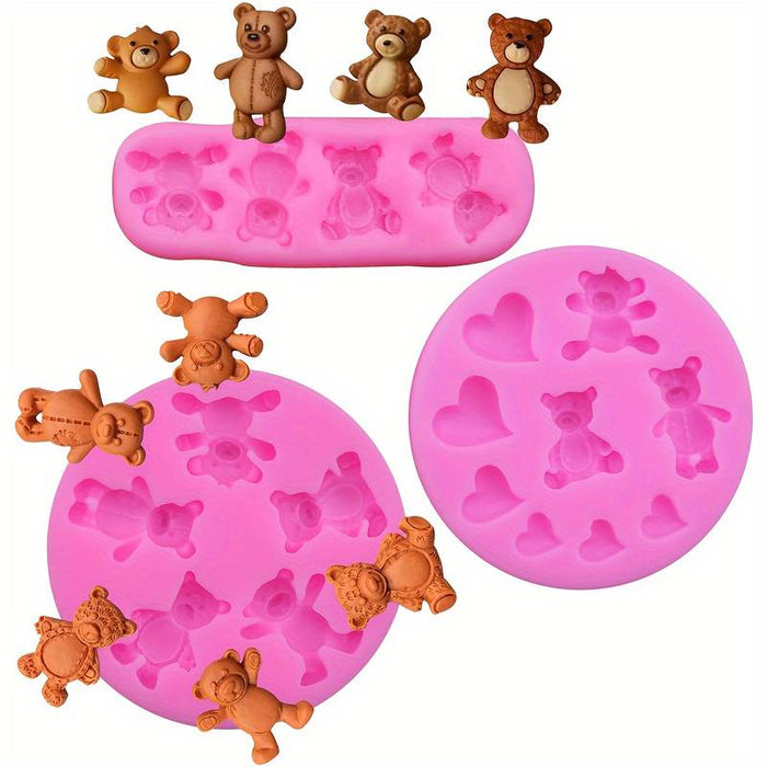 Selling3D Casa, arredamento e bricolage:Articoli per cucina e bar:Accessori per pasticceria:Altro accessori per pasticceria Kit orsetti in silicone