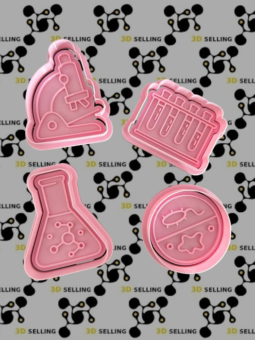 Selling3D Casa, arredamento e bricolage:Articoli per cucina e bar:Accessori per pasticceria:Altro accessori per pasticceria Kit Scienza 4 pezzi 8cm