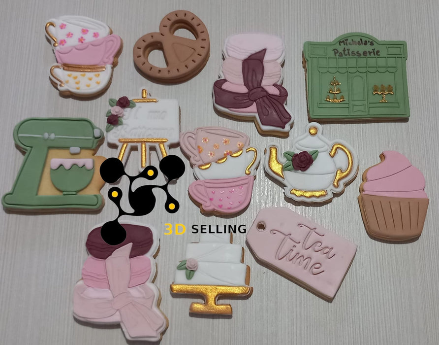Selling3D Casa, arredamento e bricolage:Articoli per cucina e bar:Accessori per pasticceria:Altro accessori per pasticceria Kit Tema The 8/9 cm
