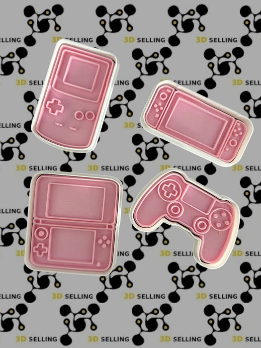 Selling3D Casa, arredamento e bricolage:Articoli per cucina e bar:Accessori per pasticceria:Altro accessori per pasticceria Kit Videogames gamer 4 pezzi 8cm