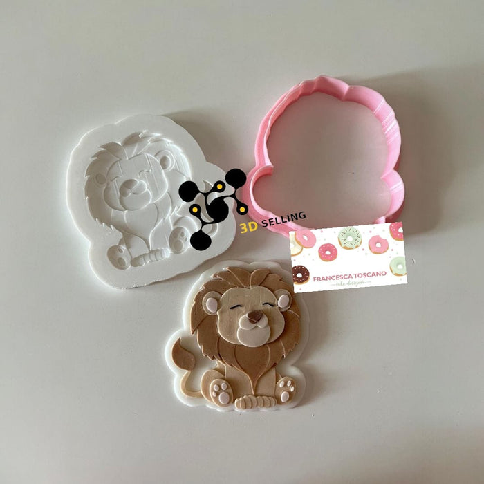 SELLING3D Casa, arredamento e bricolage:Articoli per cucina e bar:Accessori per pasticceria:Altro accessori per pasticceria Leone stampo per biscotti in 3D 8cm