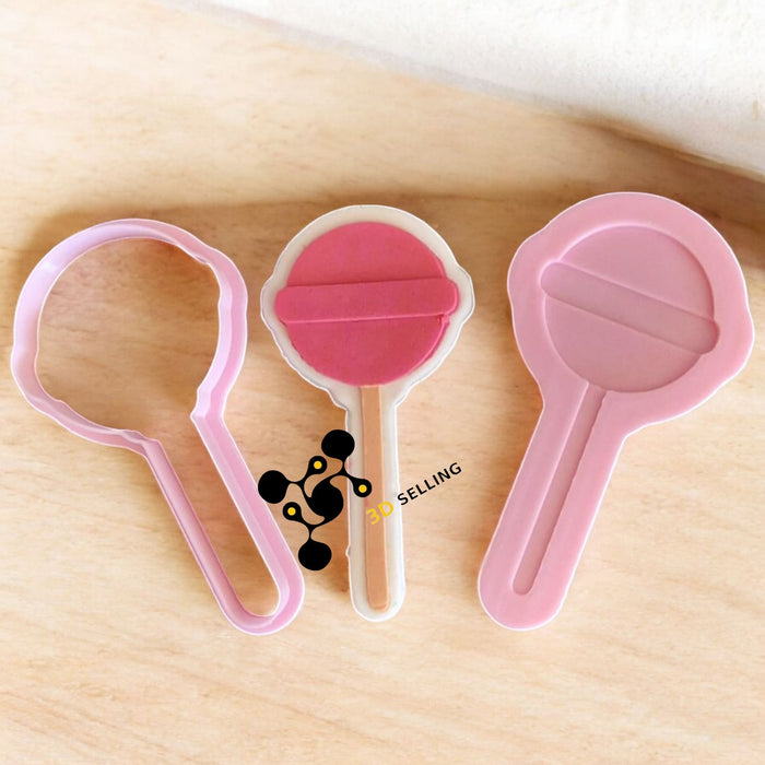 SELLING3D Casa, arredamento e bricolage:Articoli per cucina e bar:Accessori per pasticceria:Altro accessori per pasticceria Lollipop tagliabiscotti in 3D 8.5cm