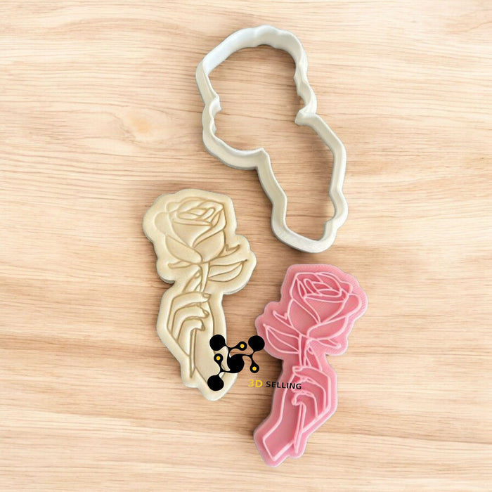 SELLING3D Casa, arredamento e bricolage:Articoli per cucina e bar:Accessori per pasticceria:Altro accessori per pasticceria Mano con Rosa
